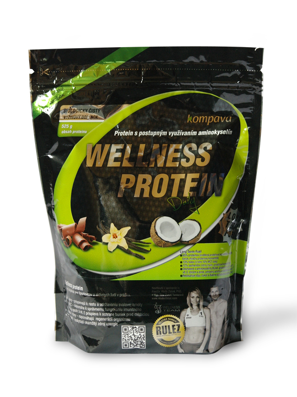 525g Wellness Protein s novým praktickým obalom